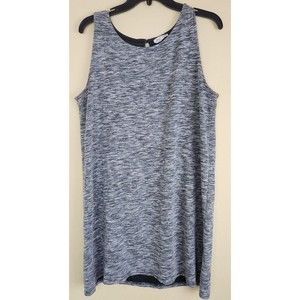 Anthropologie JANE AND DELANCEY Dress Women Sz L‎ Black Lagon Keyhole Sleeveless